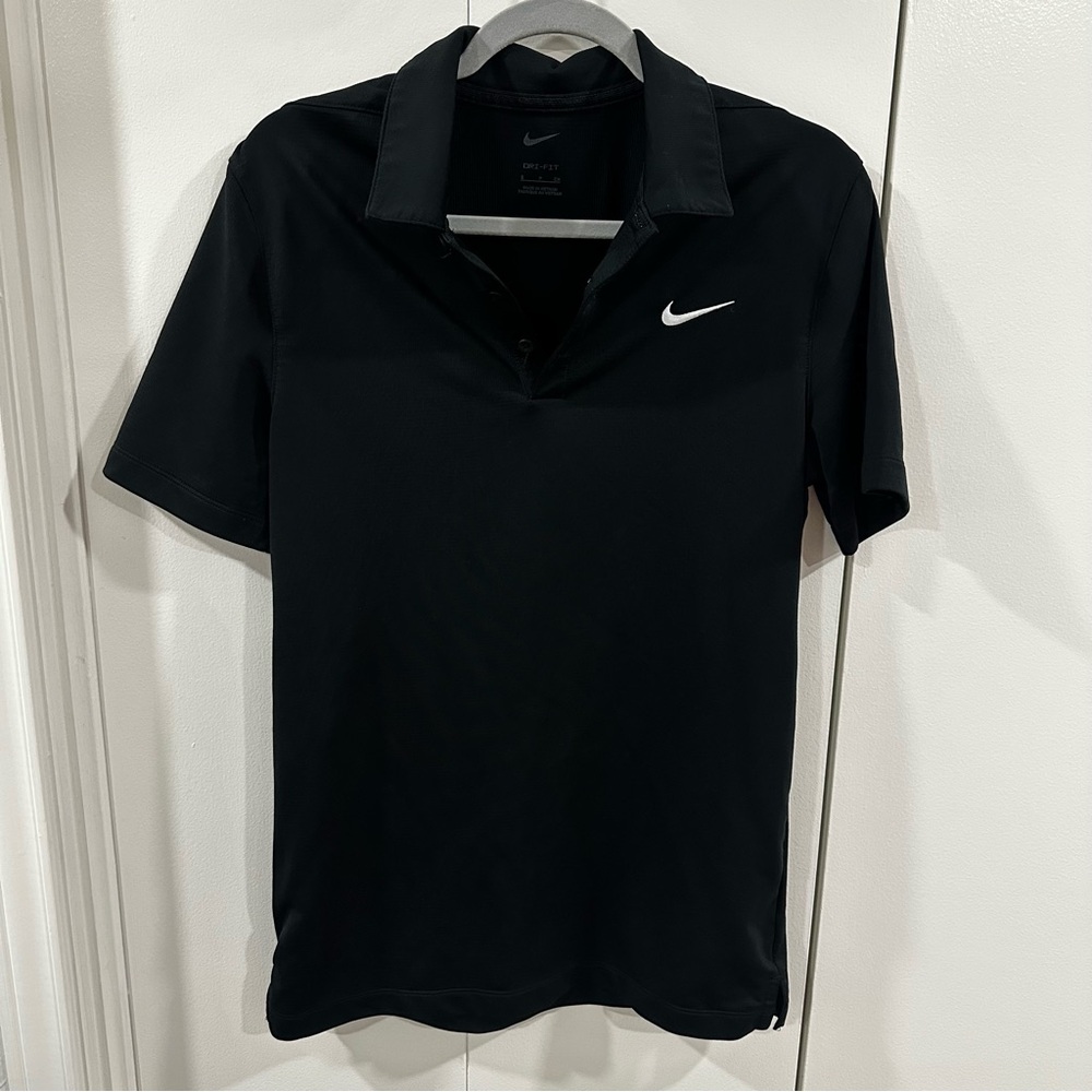 Nike Dri-Fit Black Polo Shirt men’s short sleeve